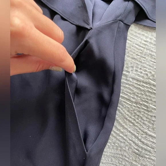 Theory Silk Navy Dress - Picture 4 of 5